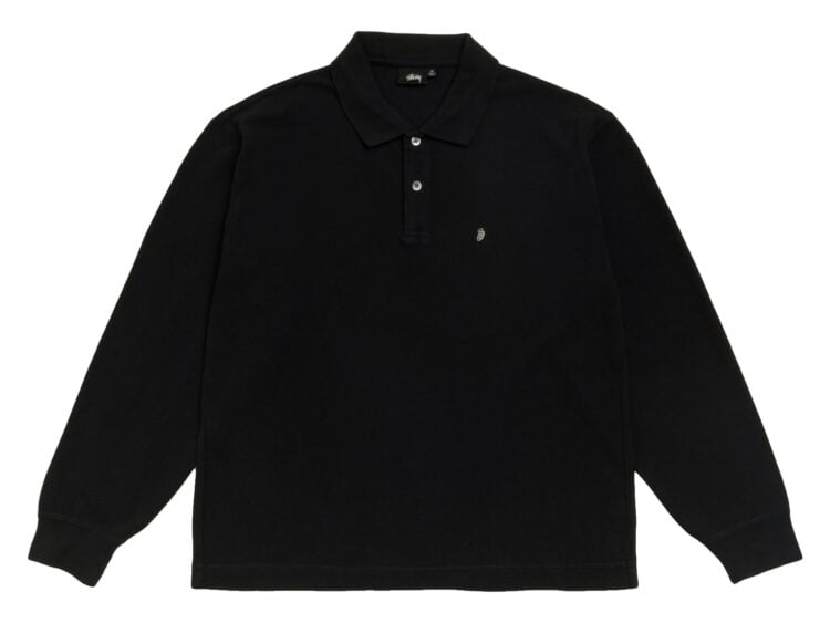 Stussy Classic Pique LS Polo Black