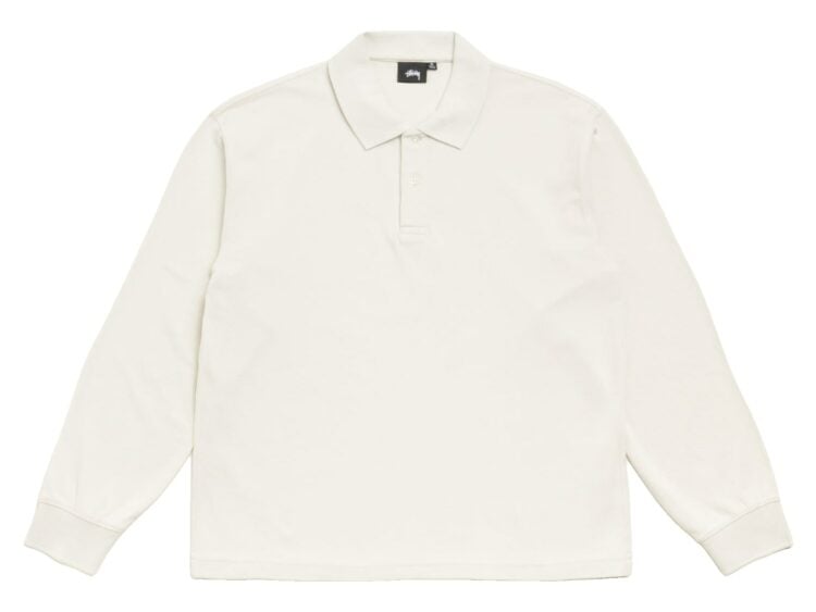 Stussy Classic Pique LS Polo Bone