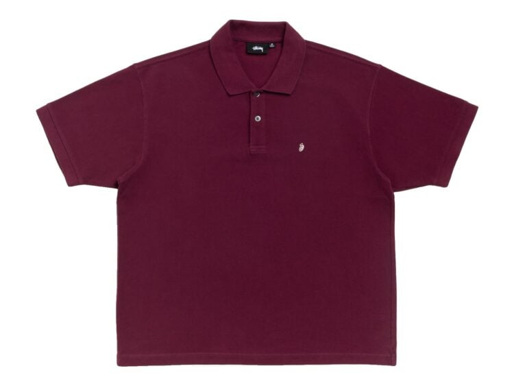 Stussy Classic Pique Polo Plum