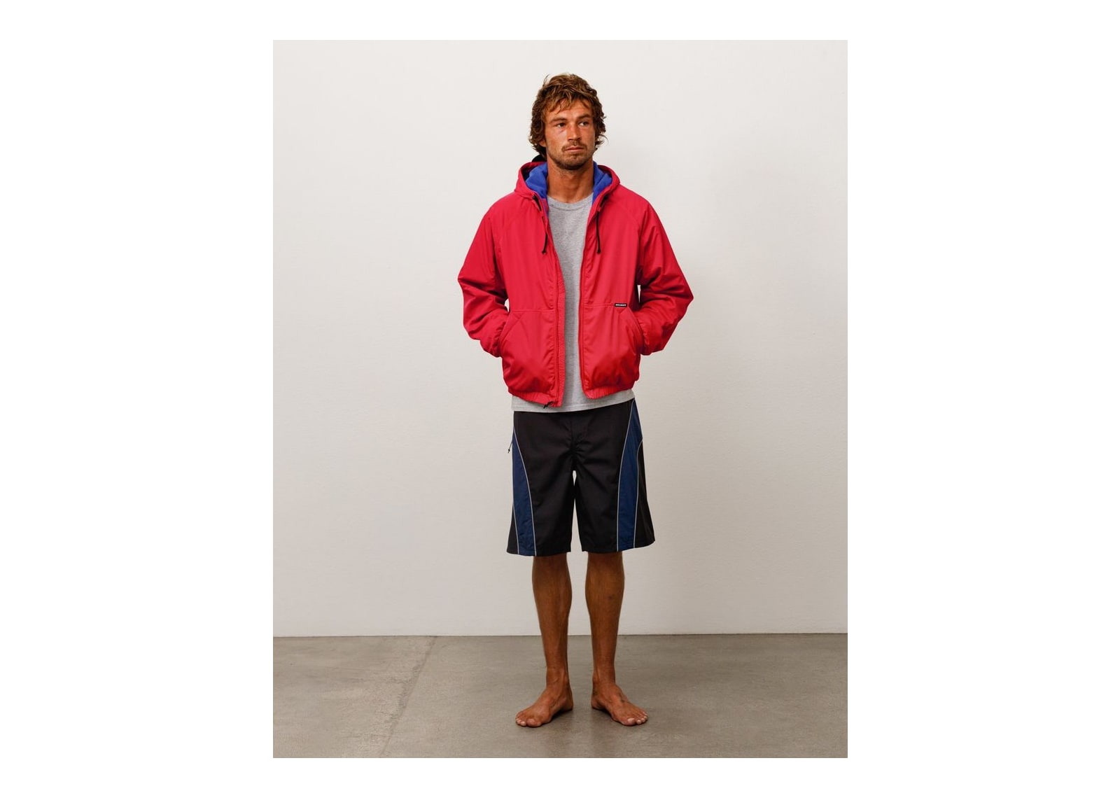 Stussy Coastline Hooded Jacket Red - görsel 2