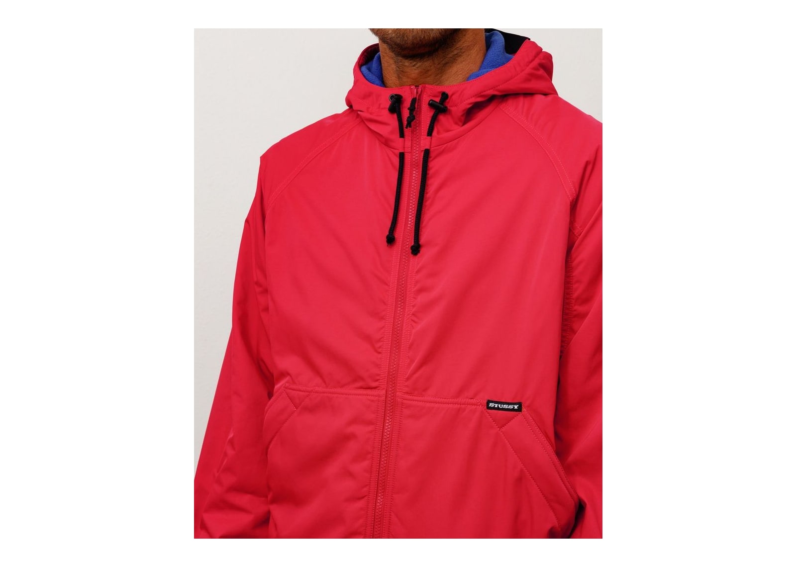 Stussy Coastline Hooded Jacket Red - görsel 5