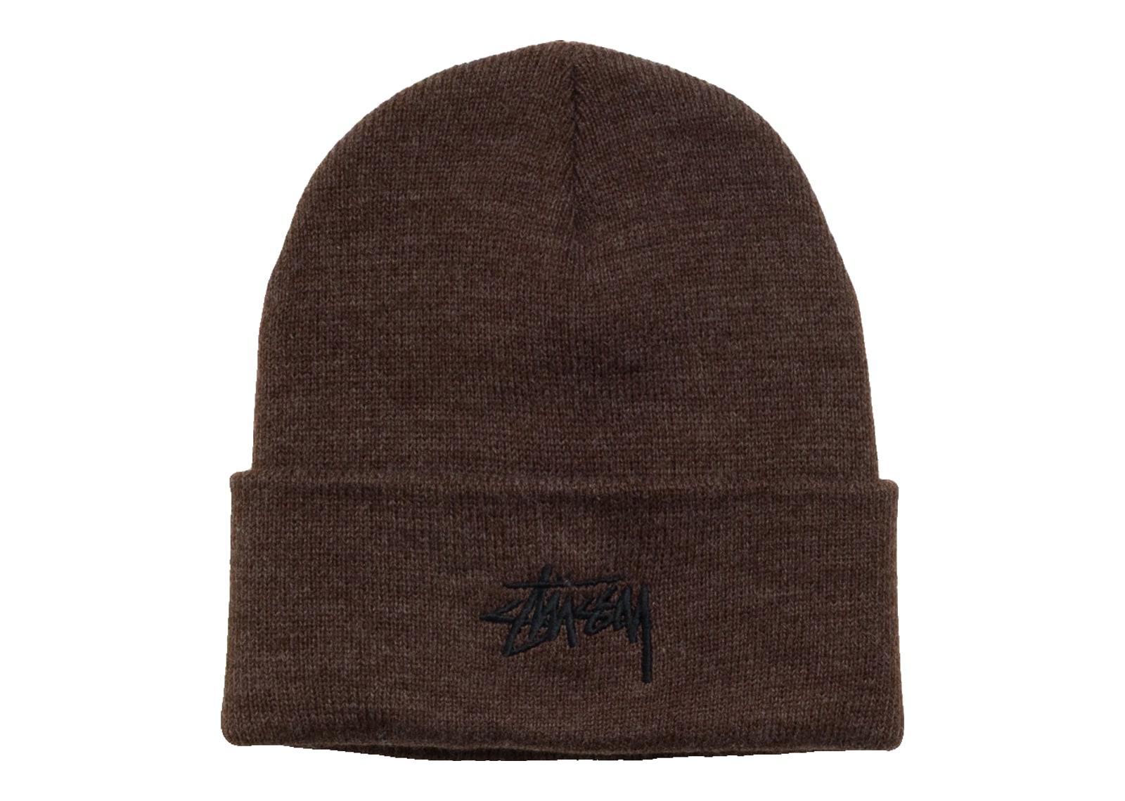 Stussy Cuff Beanie Stock Heather Brown