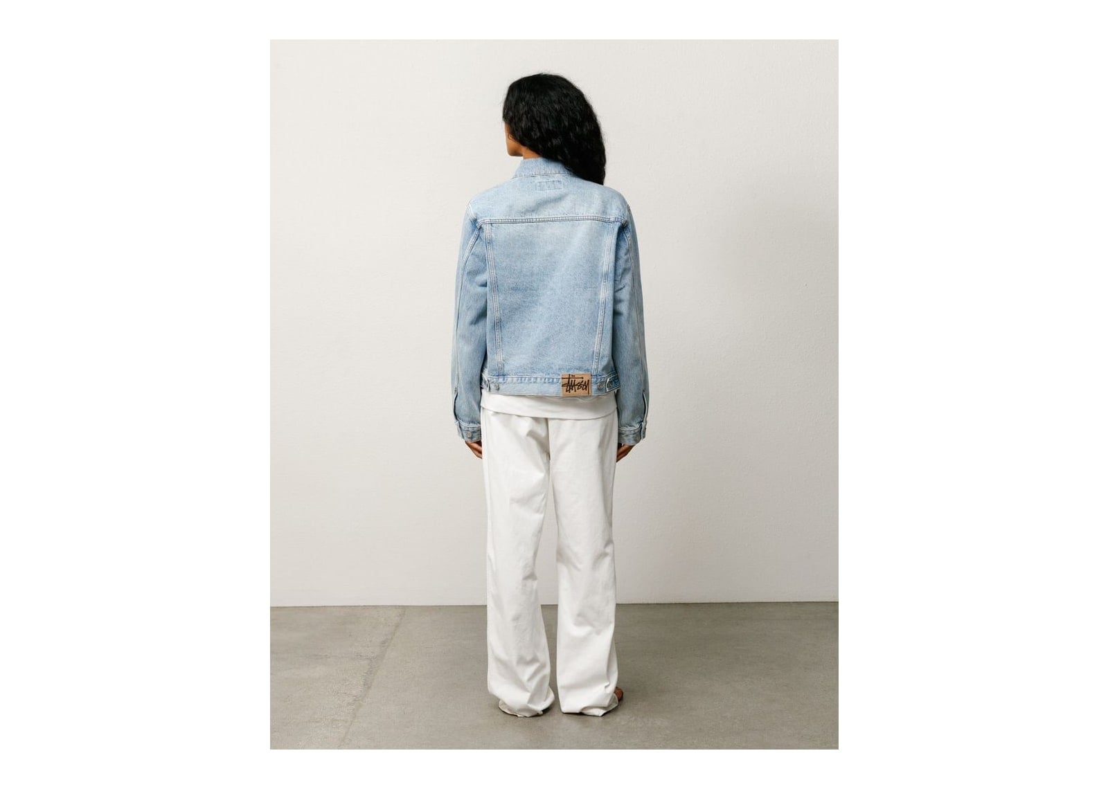Stussy Denim Trucker Jacket Light Wash Indigo - görsel 6