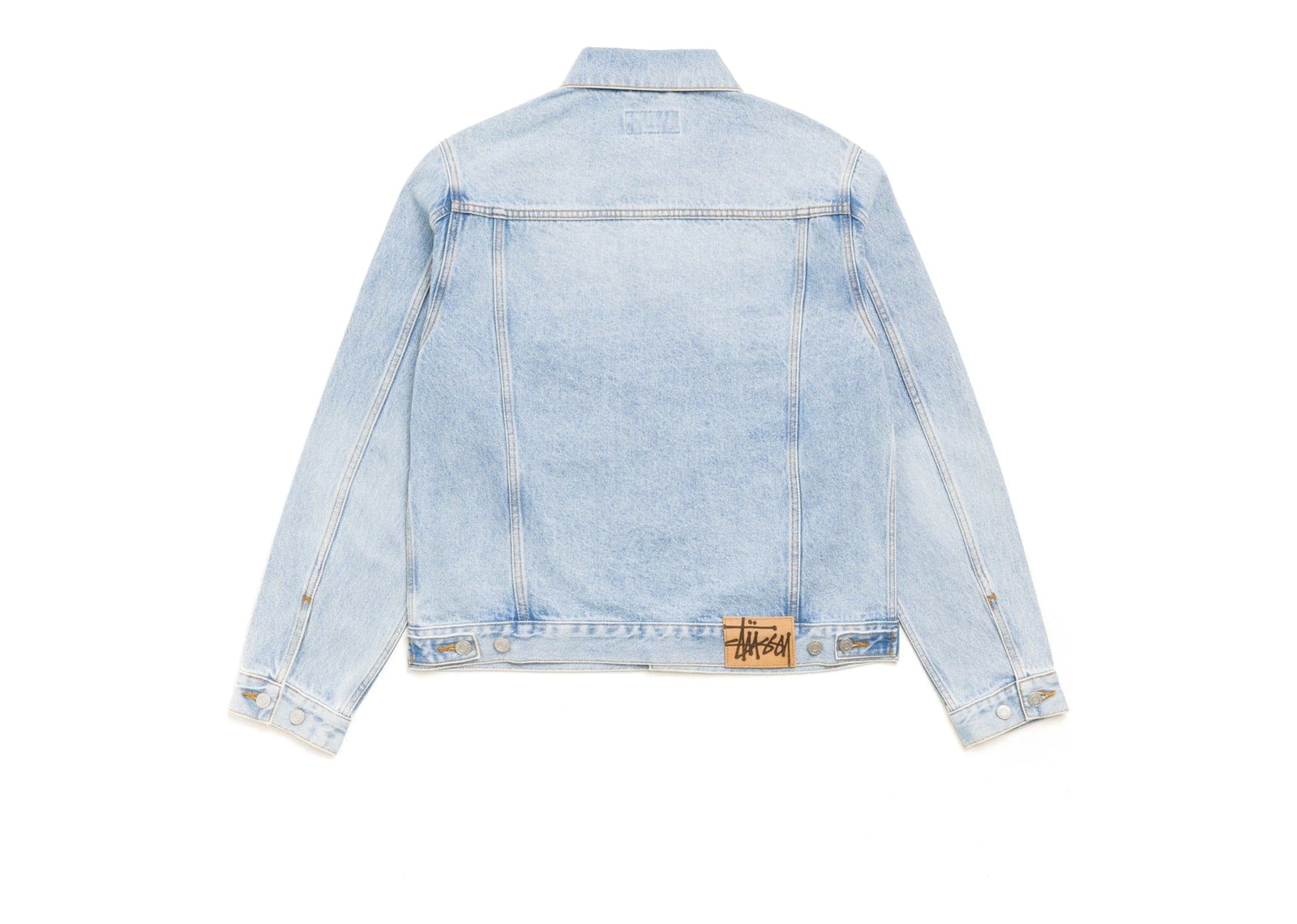 Stussy Denim Trucker Jacket Light Wash Indigo - görsel 7