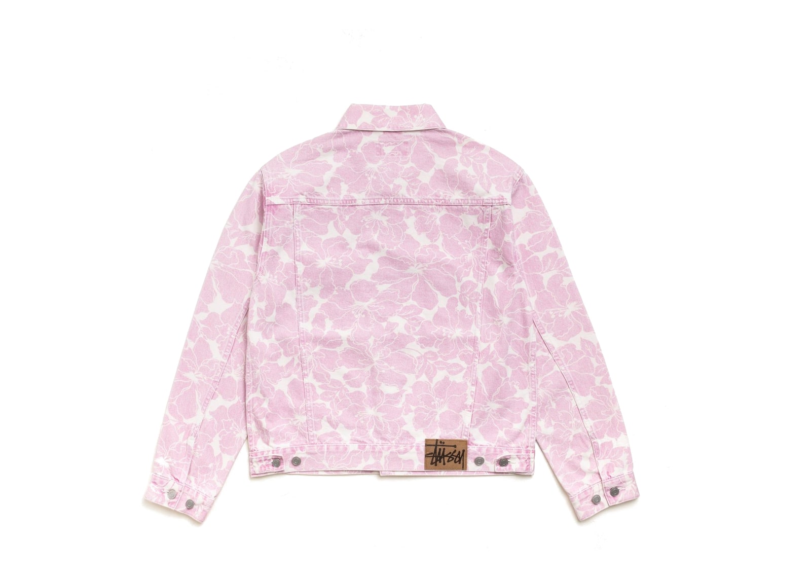 Stussy Denim Trucker Jacket Pink Hawaiian - görsel 7