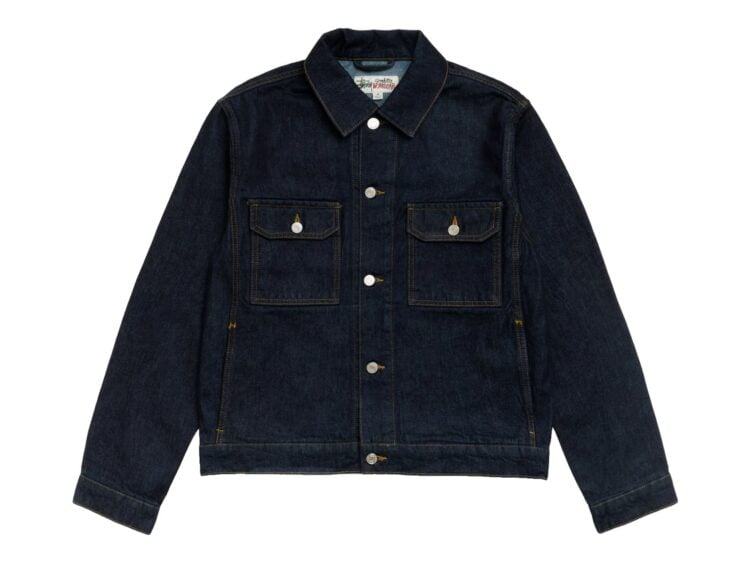 Stussy Denim Trucker Jacket Rinsed Indigo