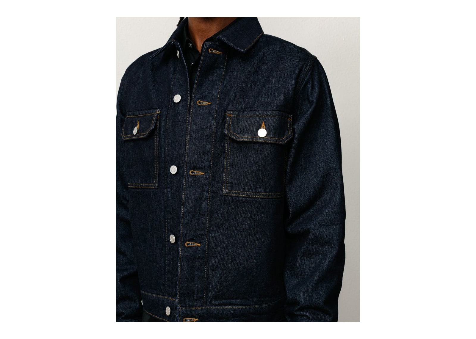 Stussy Denim Trucker Jacket Rinsed Indigo - görsel 4