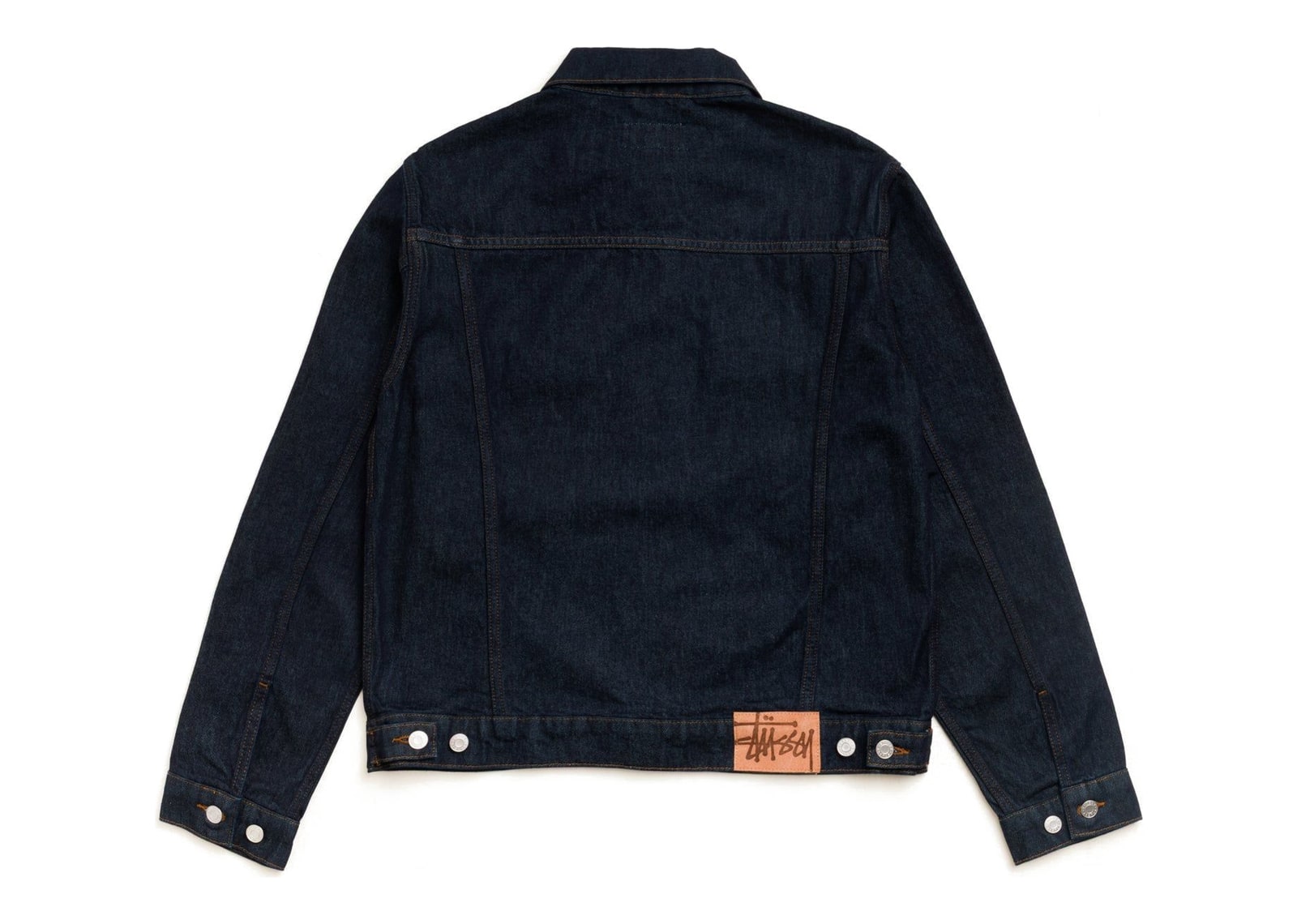 Stussy Denim Trucker Jacket Rinsed Indigo - görsel 7