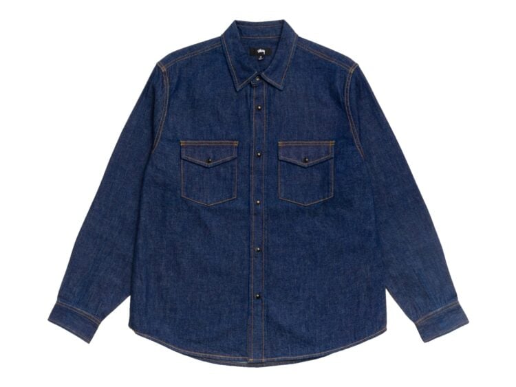 Stussy Denim Western Shirt Dark Denim