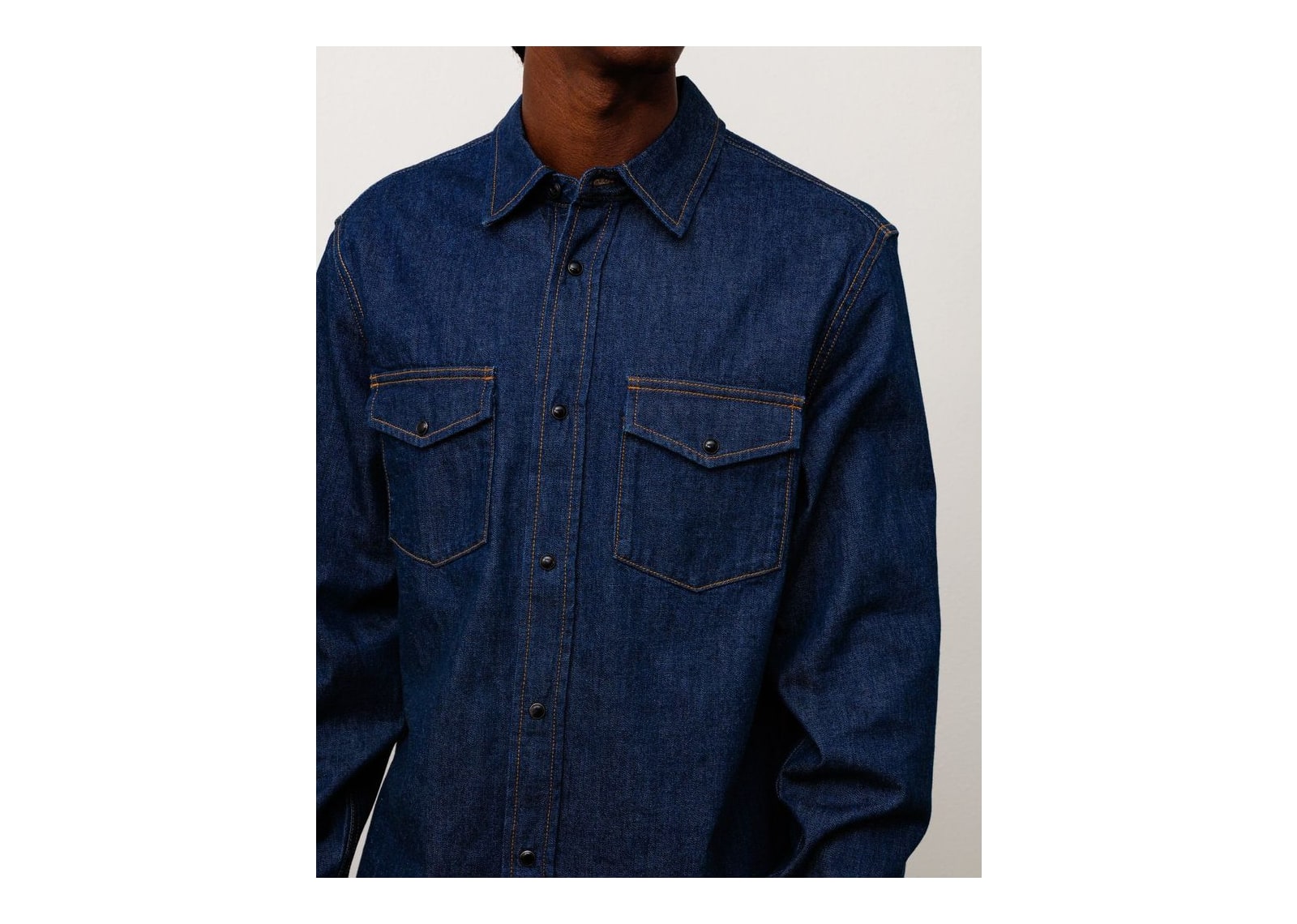 Stussy Denim Western Shirt Dark Denim - görsel 3