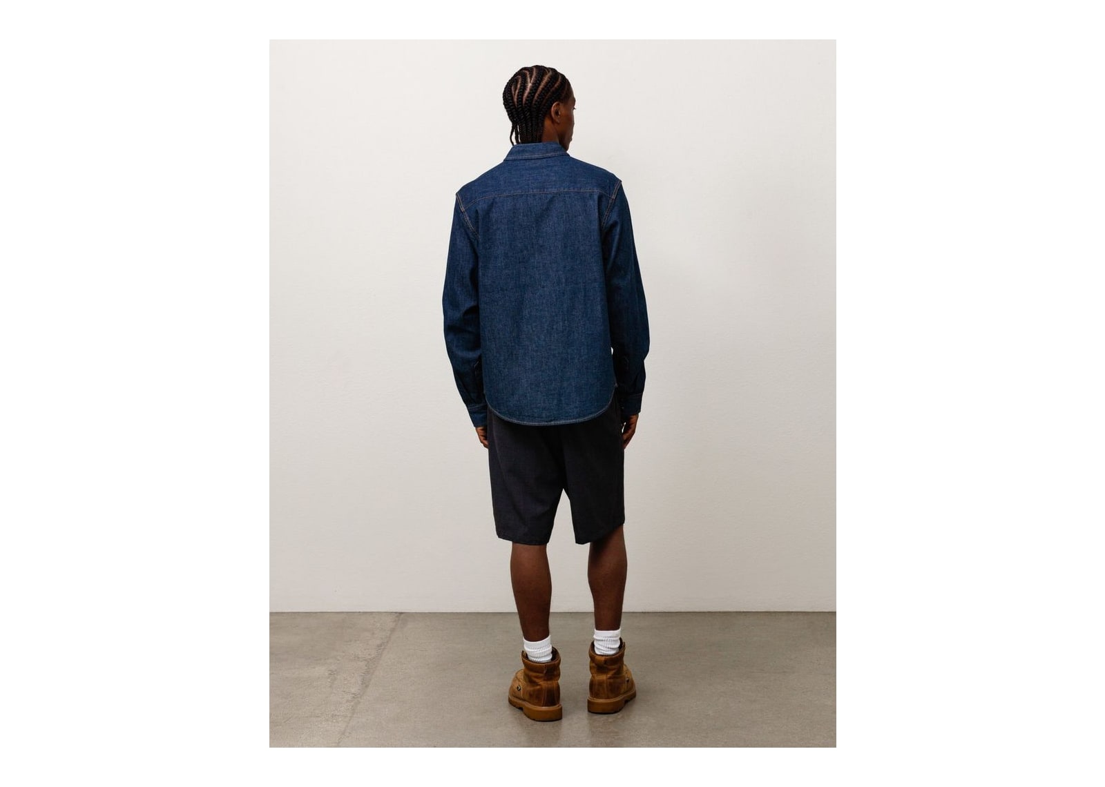 Stussy Denim Western Shirt Dark Denim - görsel 4
