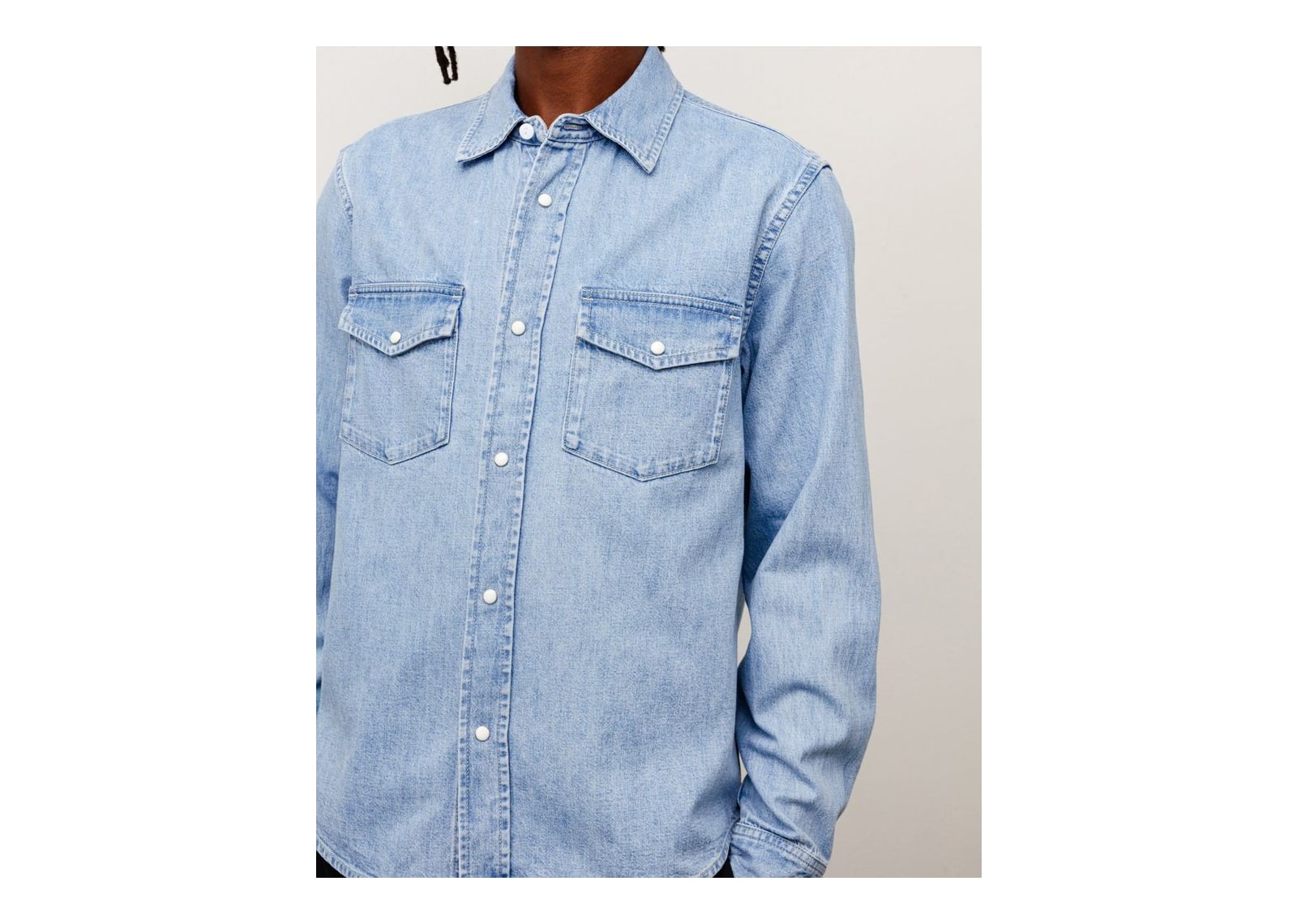 Stussy Denim Western Shirt Light Denim - görsel 3