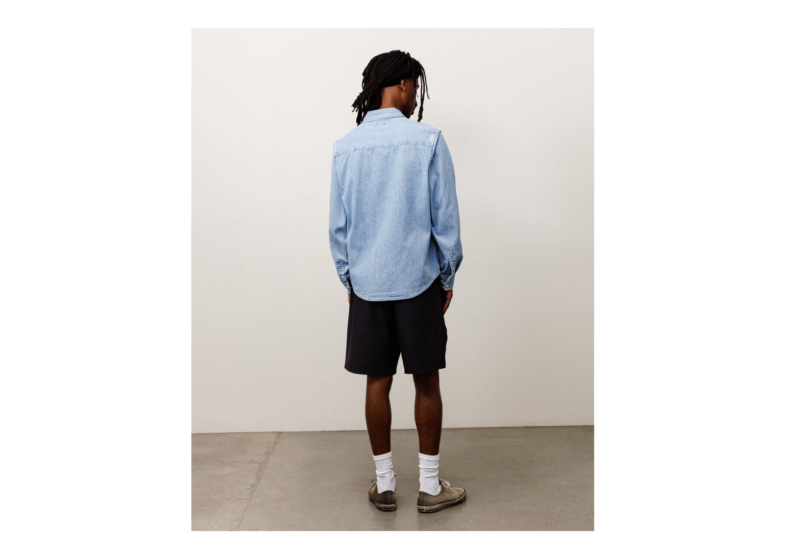 Stussy Denim Western Shirt Light Denim - görsel 4