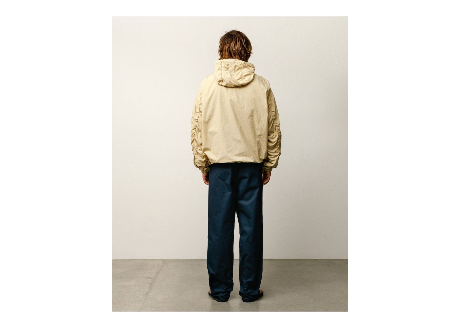 Stussy Double Cotton Hooded Jacket Sand - görsel 3