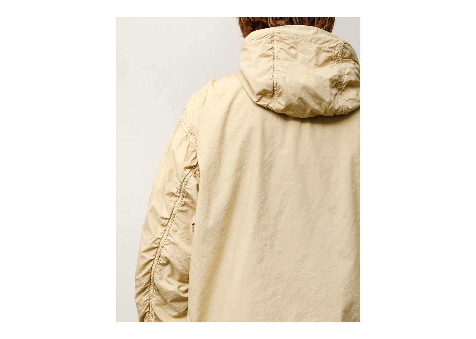 Stussy Double Cotton Hooded Jacket Sand - görsel 4