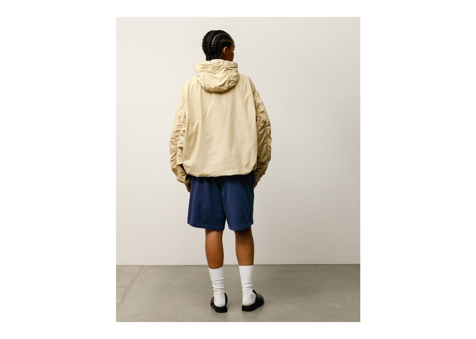 Stussy Double Cotton Hooded Jacket Sand - görsel 7