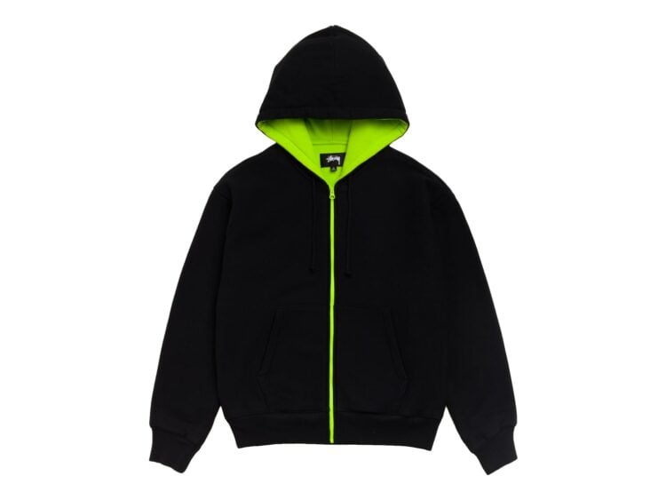 Stussy Double Faced Zip Hoodie Black