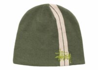 Stussy Double Stripe Skullcap Olive