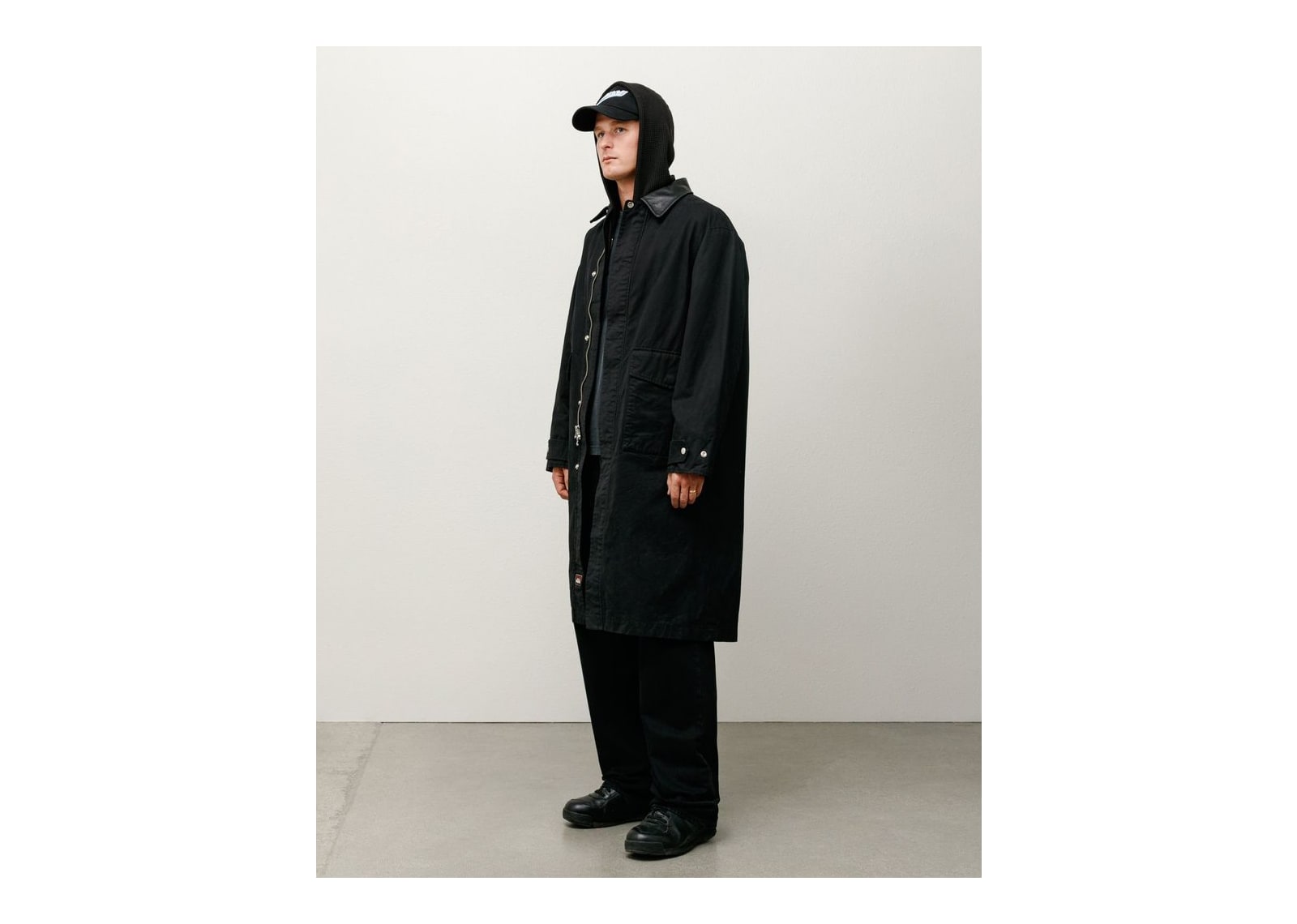 Stussy Duster Coat Black - görsel 3