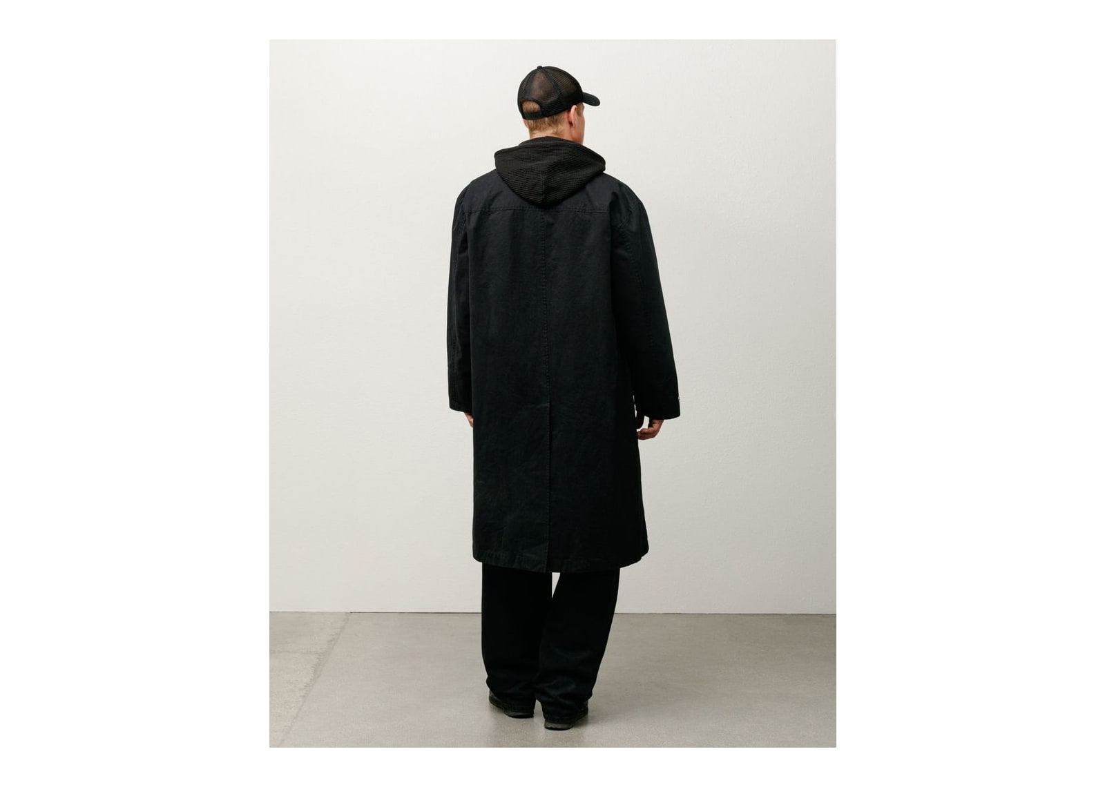Stussy Duster Coat Black - görsel 4