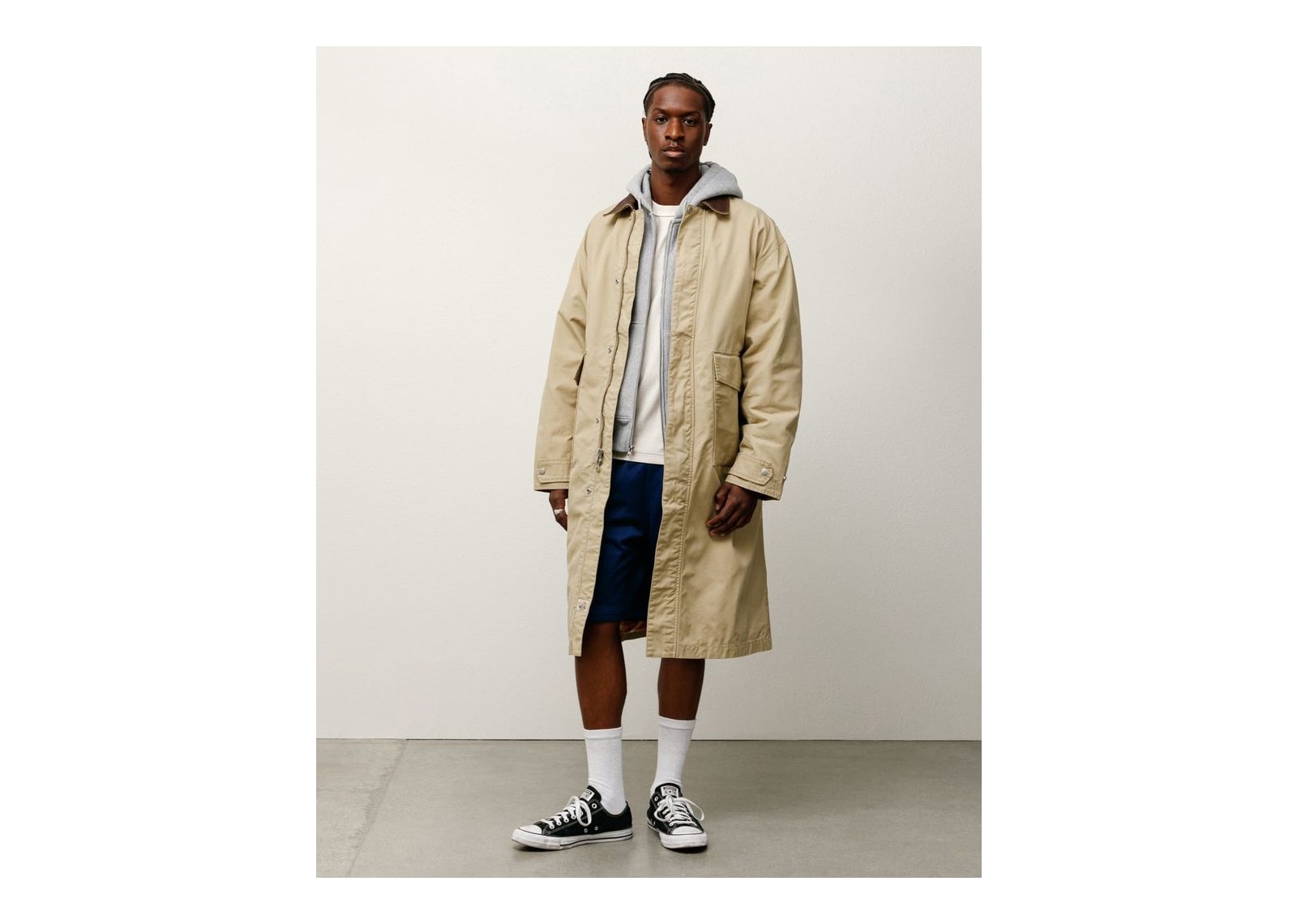 Stussy Duster Coat Khaki - görsel 2