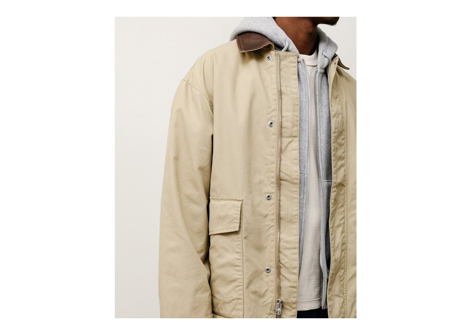 Stussy Duster Coat Khaki - görsel 5
