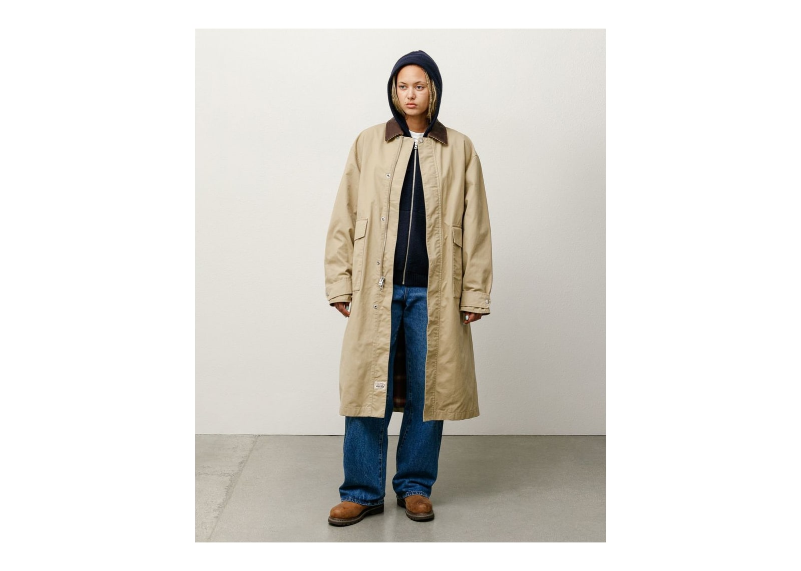Stussy Duster Coat Khaki - görsel 6