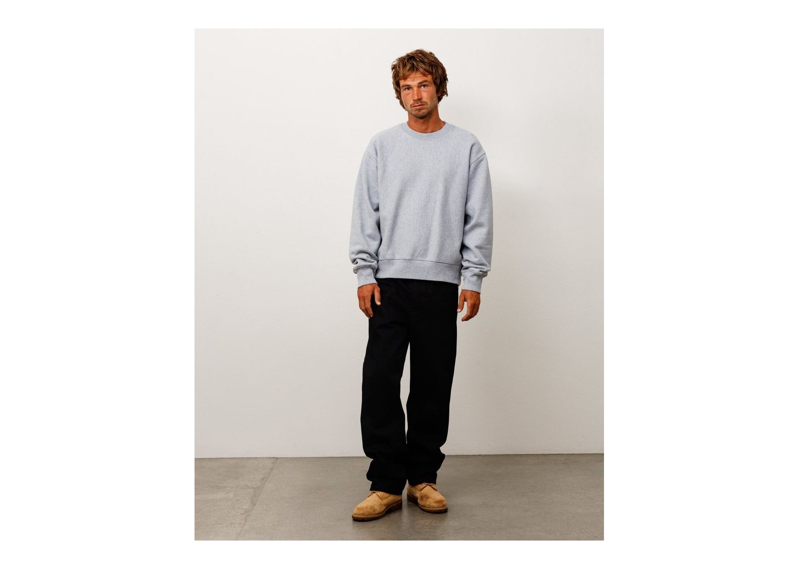 Stussy Fleece Crew Grey Heather - görsel 2