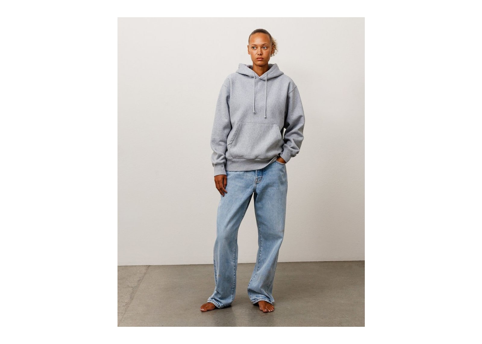 Stussy Fleece Hoodie Grey Heather - görsel 2