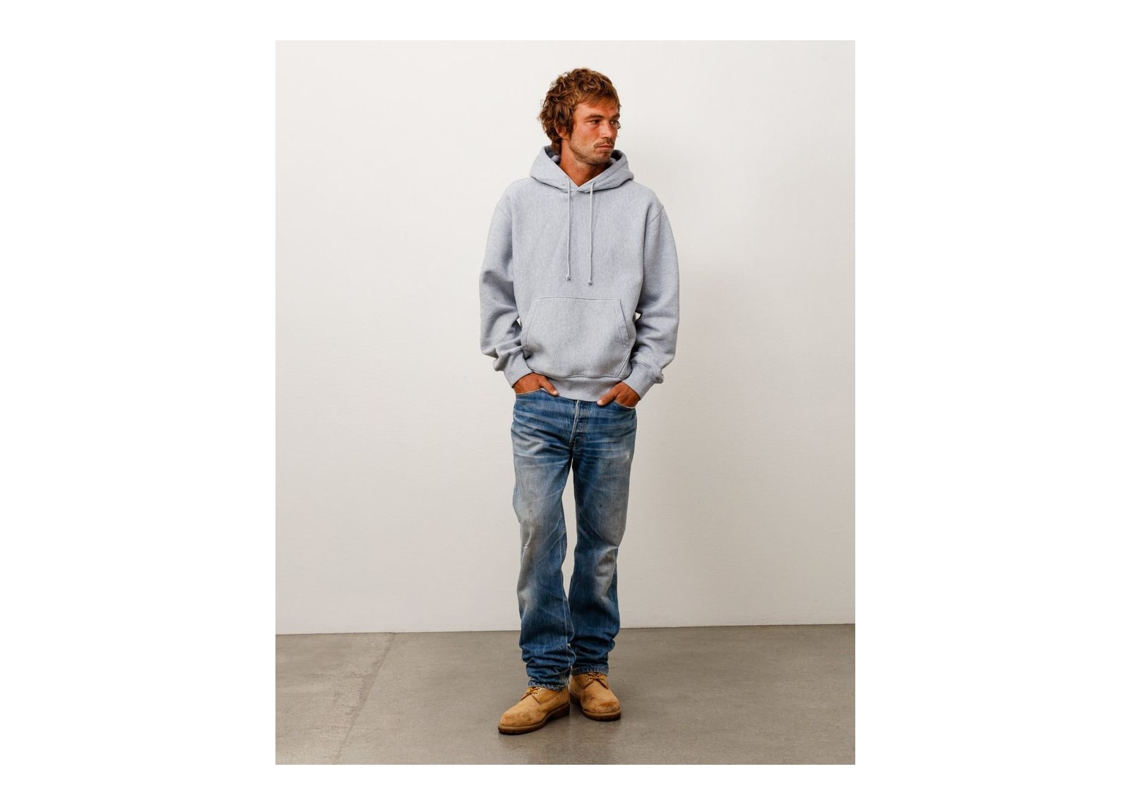 Stussy Fleece Hoodie Grey Heather - görsel 4