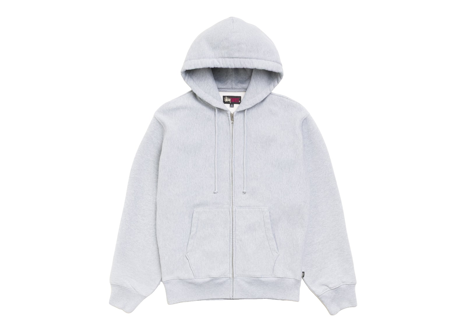 Stussy Fleece Zip Hoodie Grey Heather