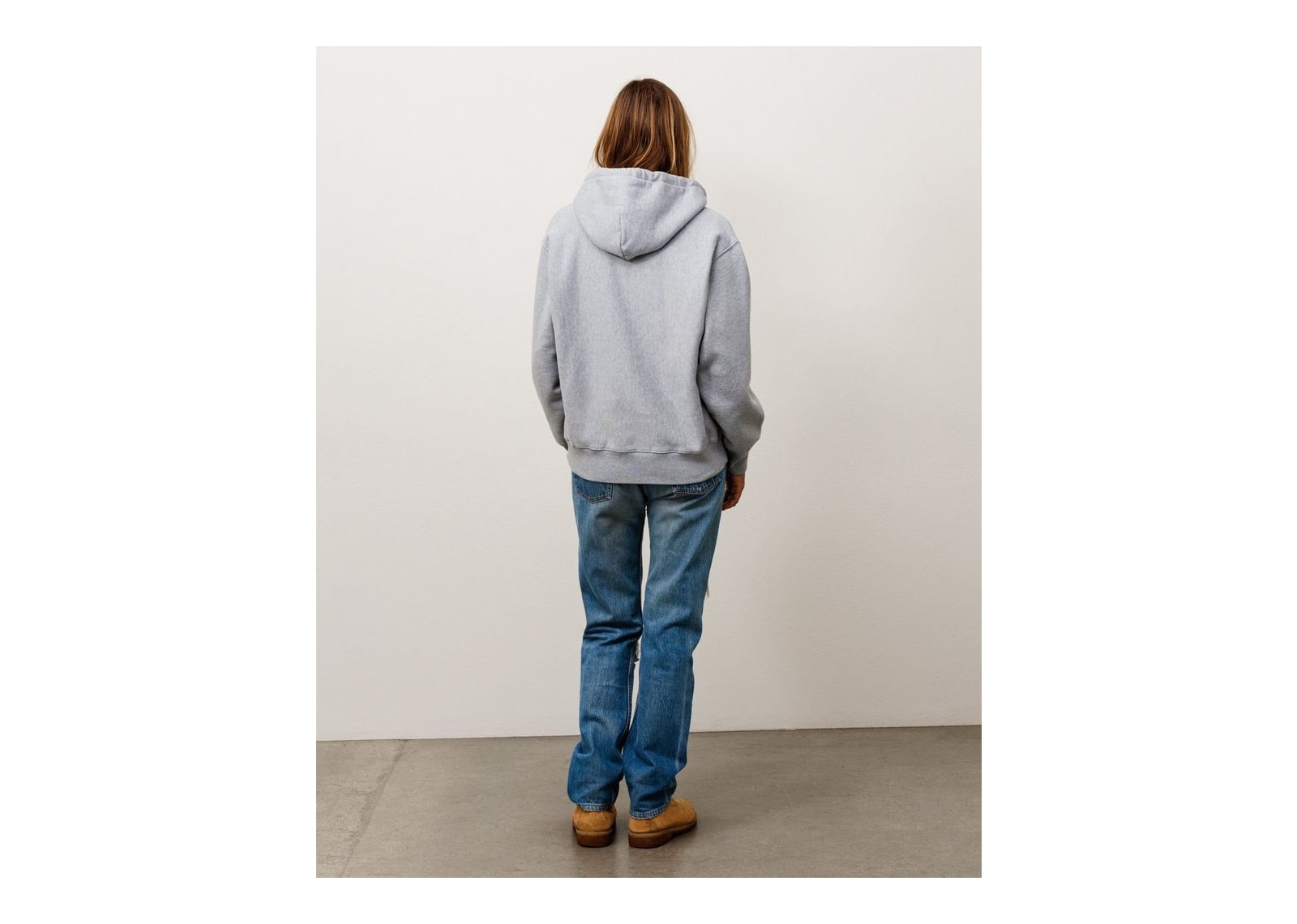 Stussy Fleece Zip Hoodie Grey Heather - görsel 4