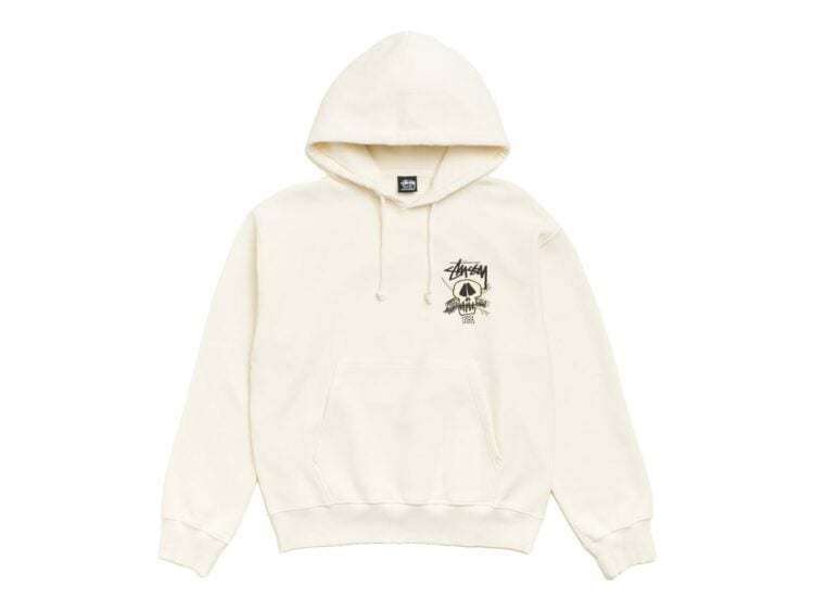 Stussy Fresh Foils Hoodie Garment Dyed Bone