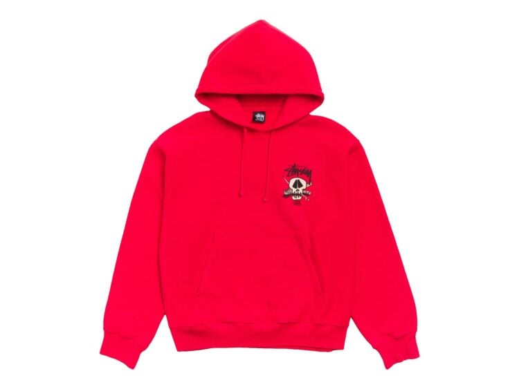 Stussy Fresh Foils Hoodie Garment Dyed Red