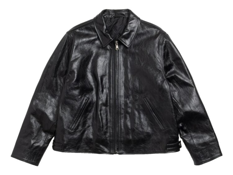 Stussy Garage Jacket Leather Black