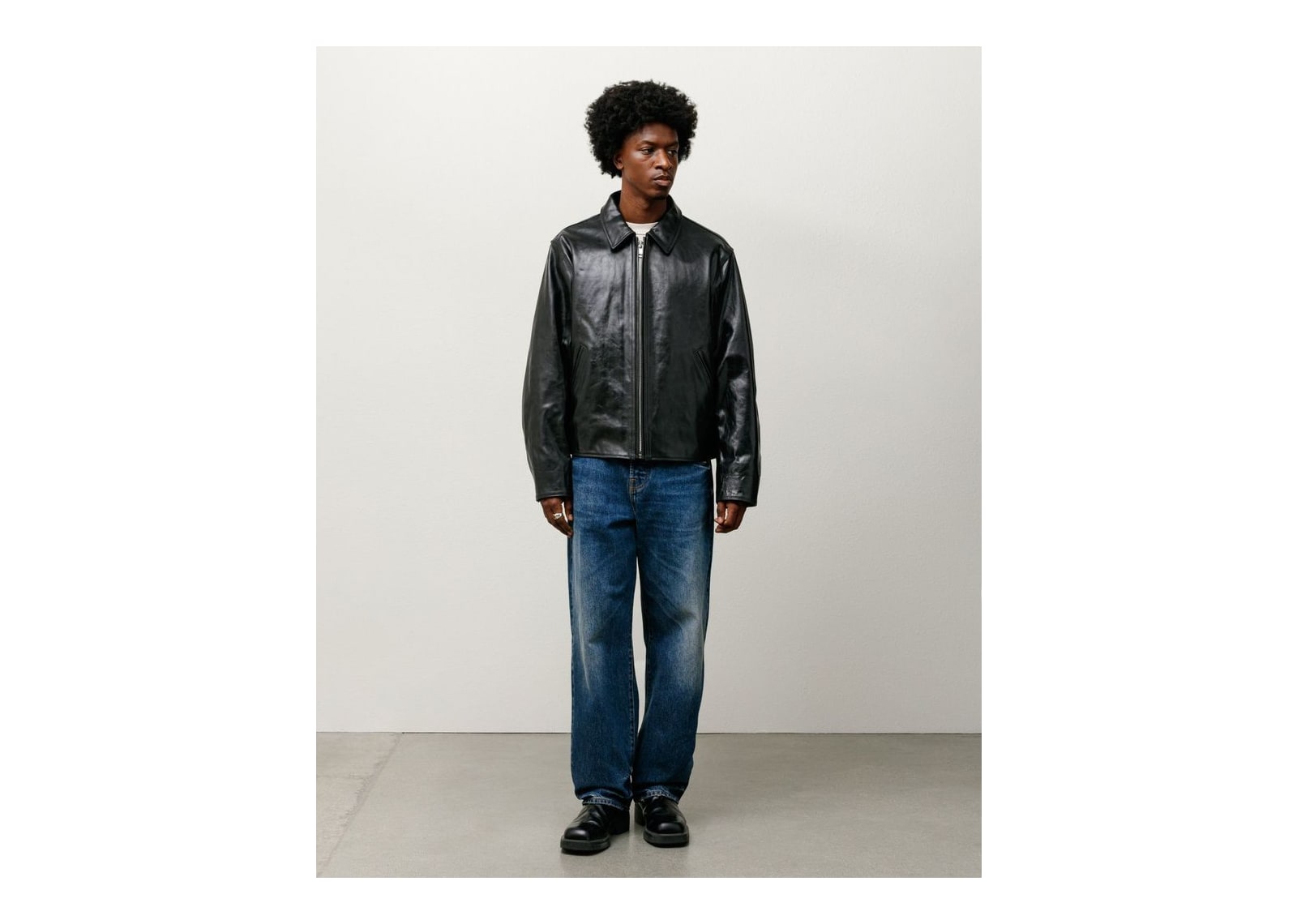 Stussy Garage Jacket Leather Black - görsel 2
