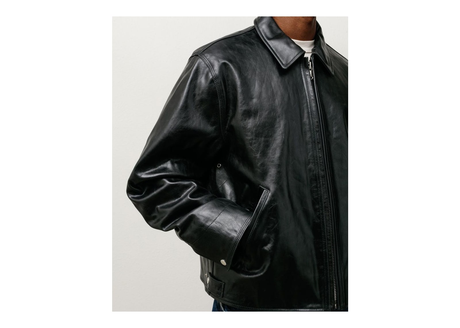Stussy Garage Jacket Leather Black - görsel 3