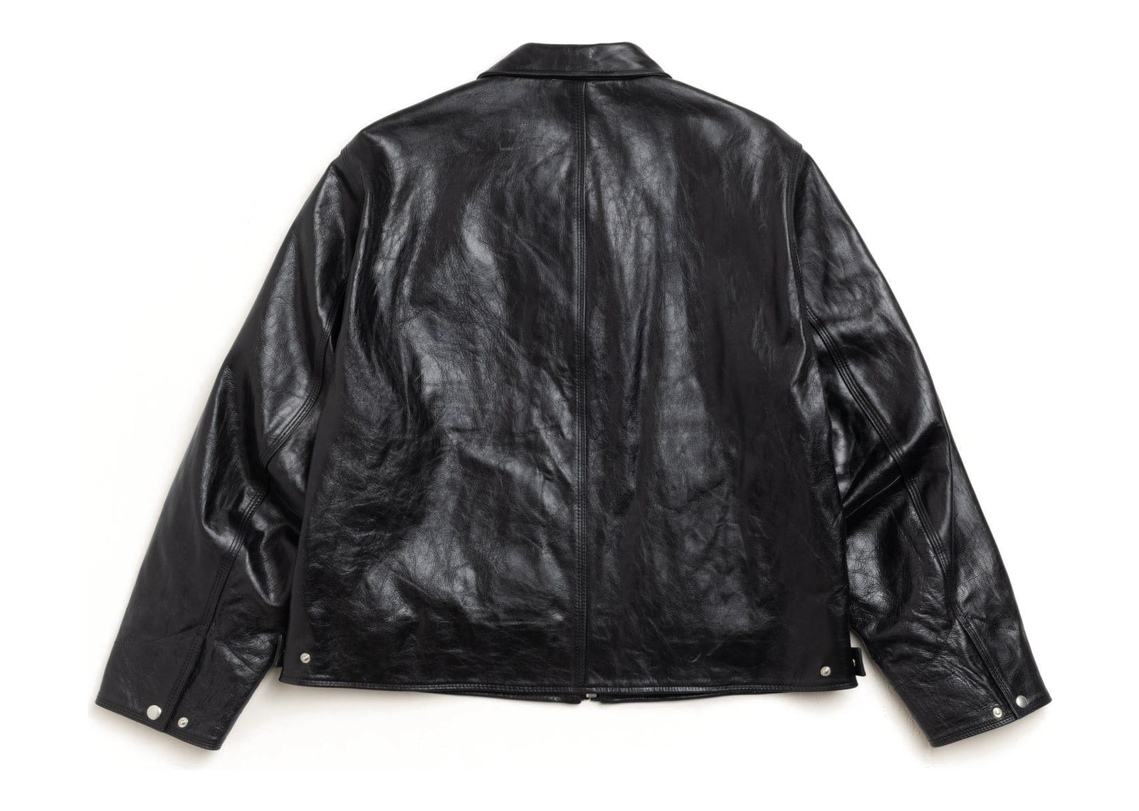Stussy Garage Jacket Leather Black - görsel 8