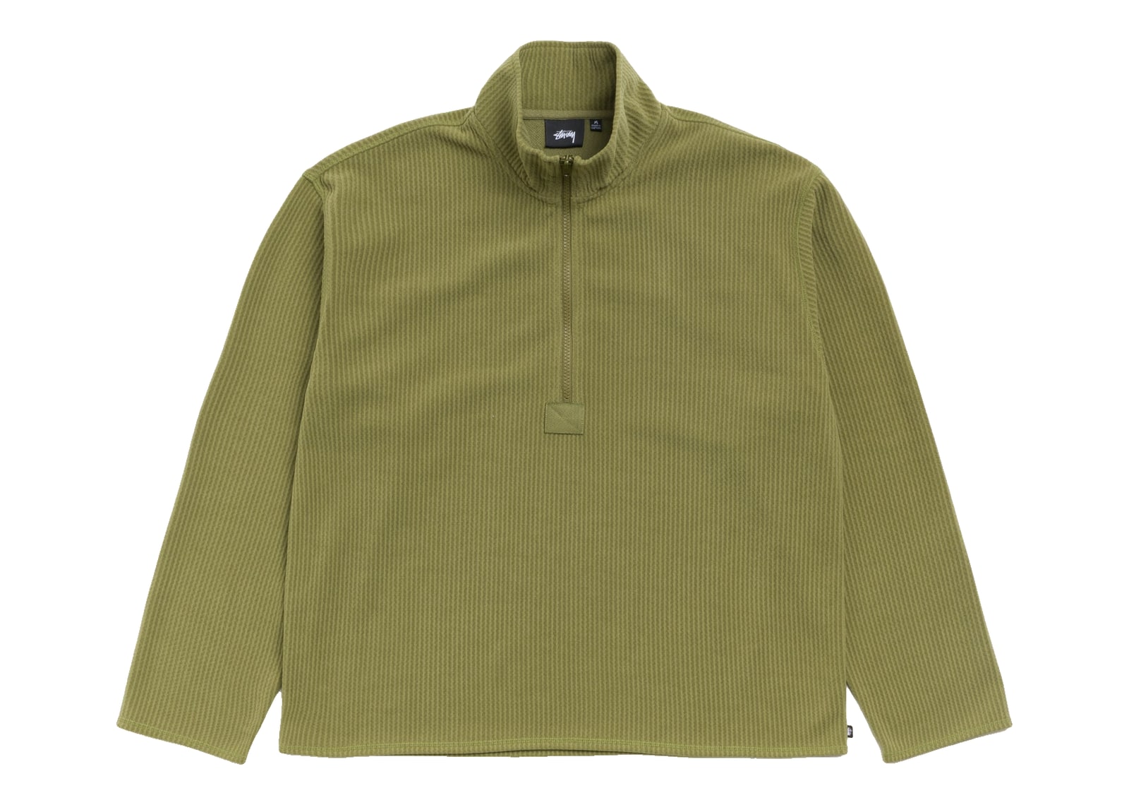 Stussy Half Zip Thermal Mock Neck Olive