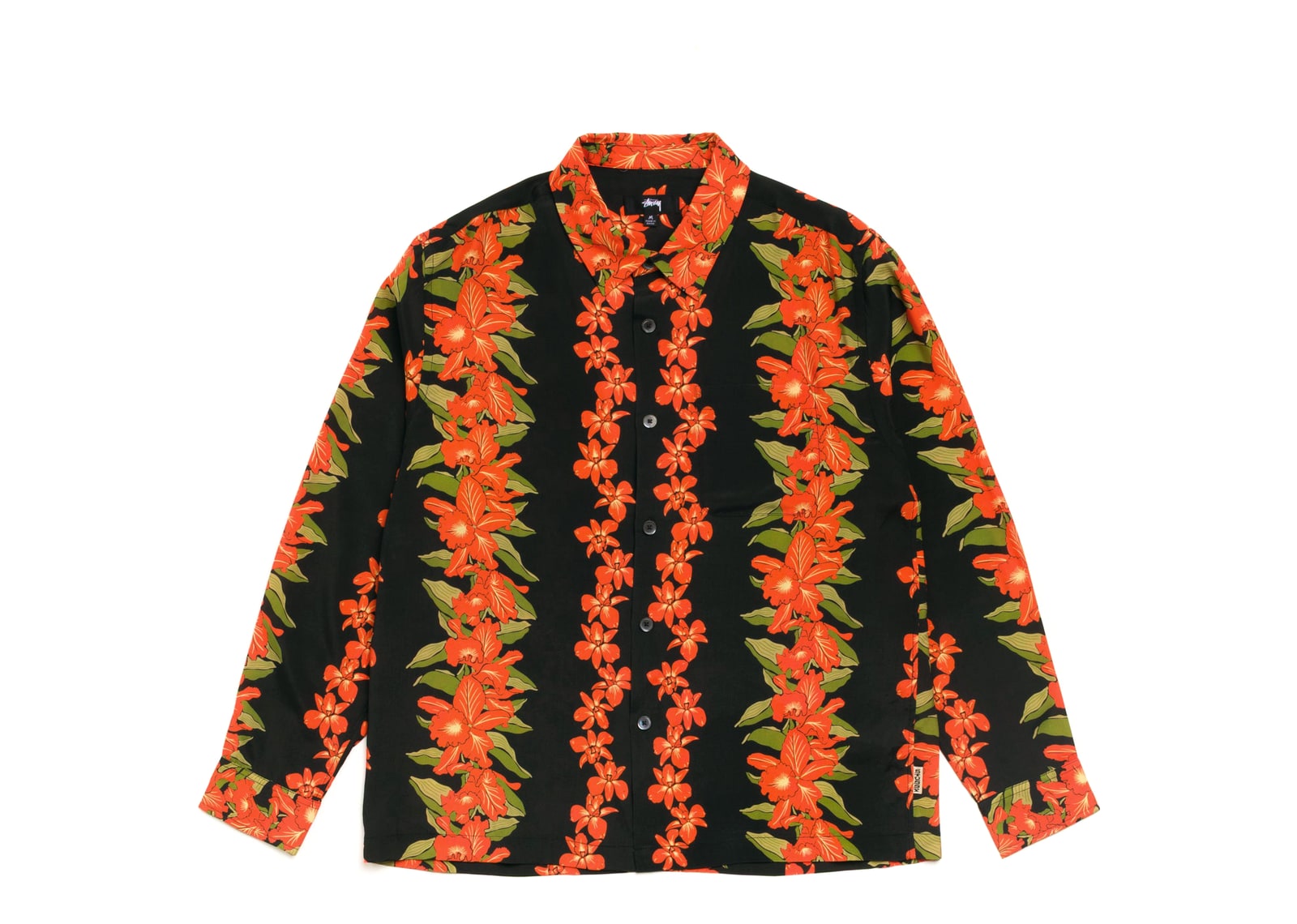 Stussy Hawaiian Floral Shirt Black