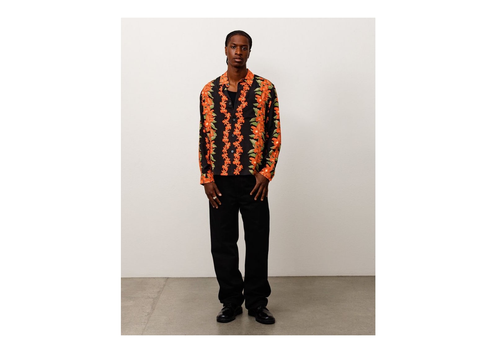 Stussy Hawaiian Floral Shirt Black - görsel 2