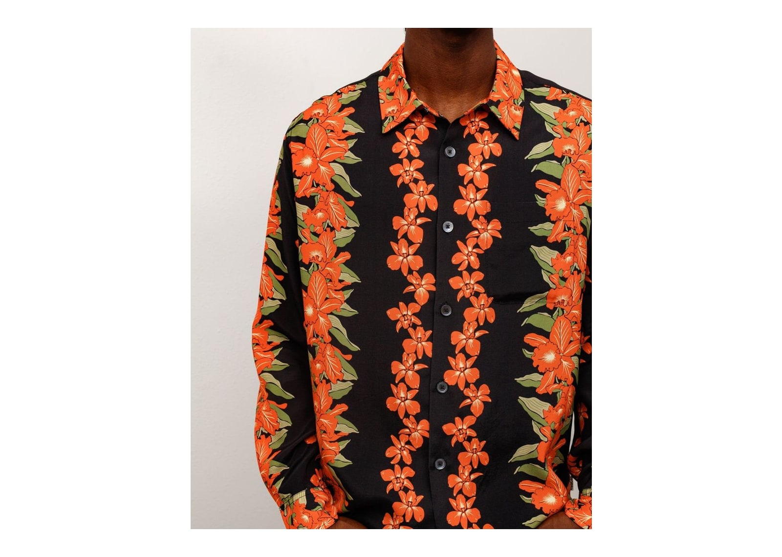 Stussy Hawaiian Floral Shirt Black - görsel 4