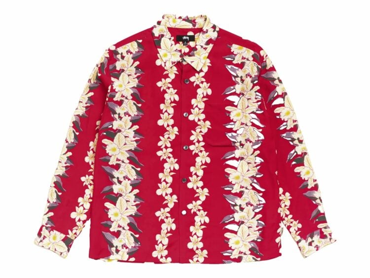 Stussy Hawaiian Floral Shirt Red