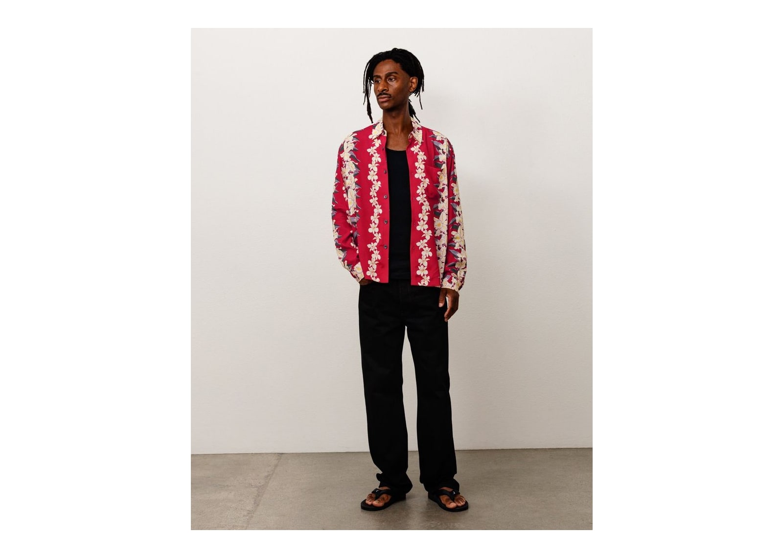 Stussy Hawaiian Floral Shirt Red - görsel 2