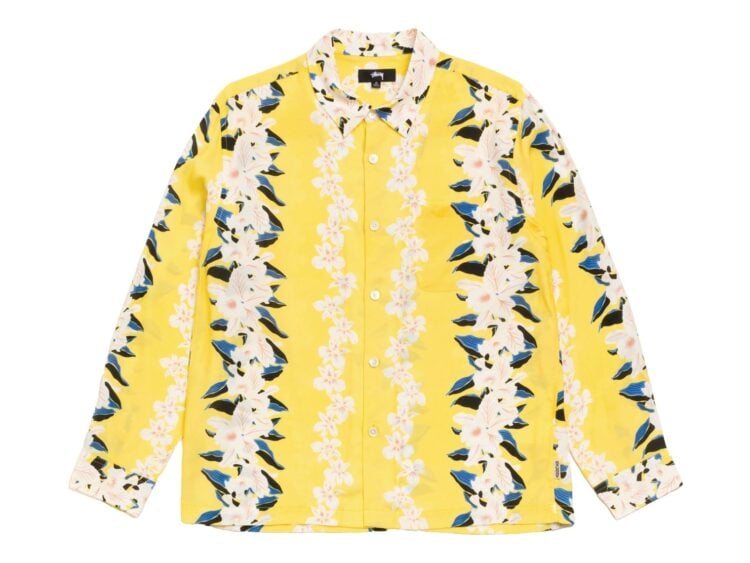 Stussy Hawaiian Floral Shirt Yellow