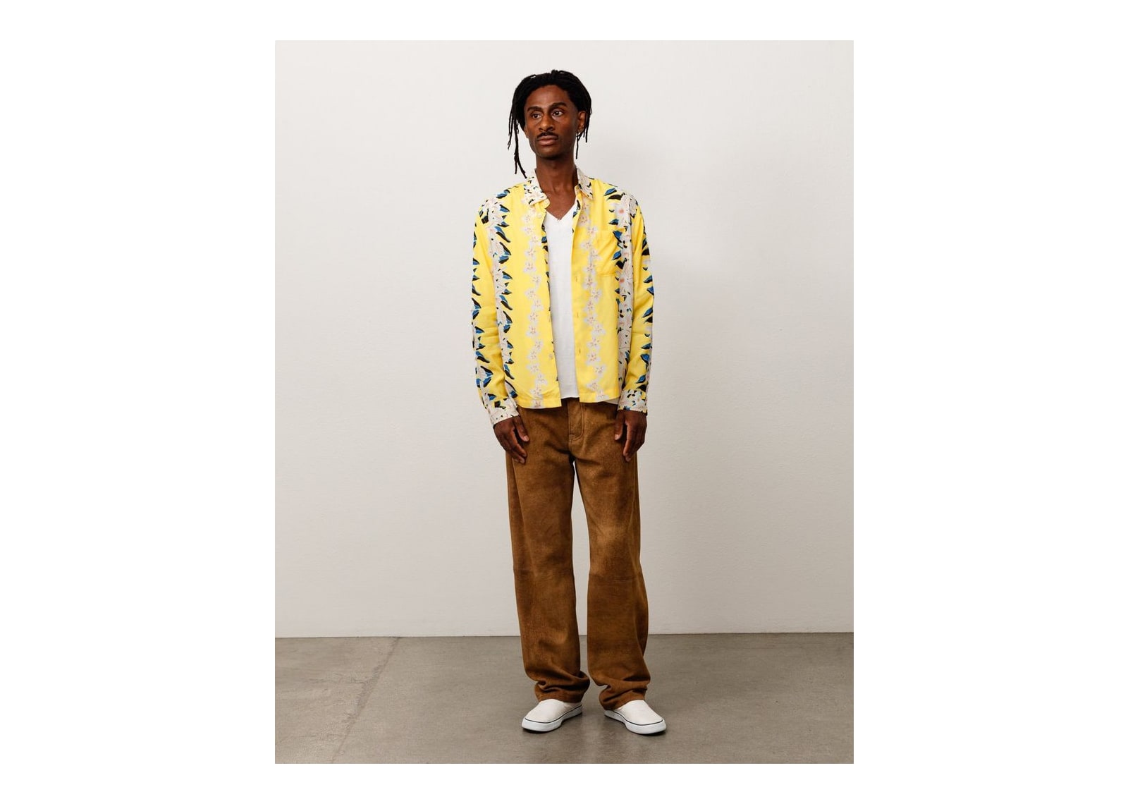 Stussy Hawaiian Floral Shirt Yellow - görsel 2