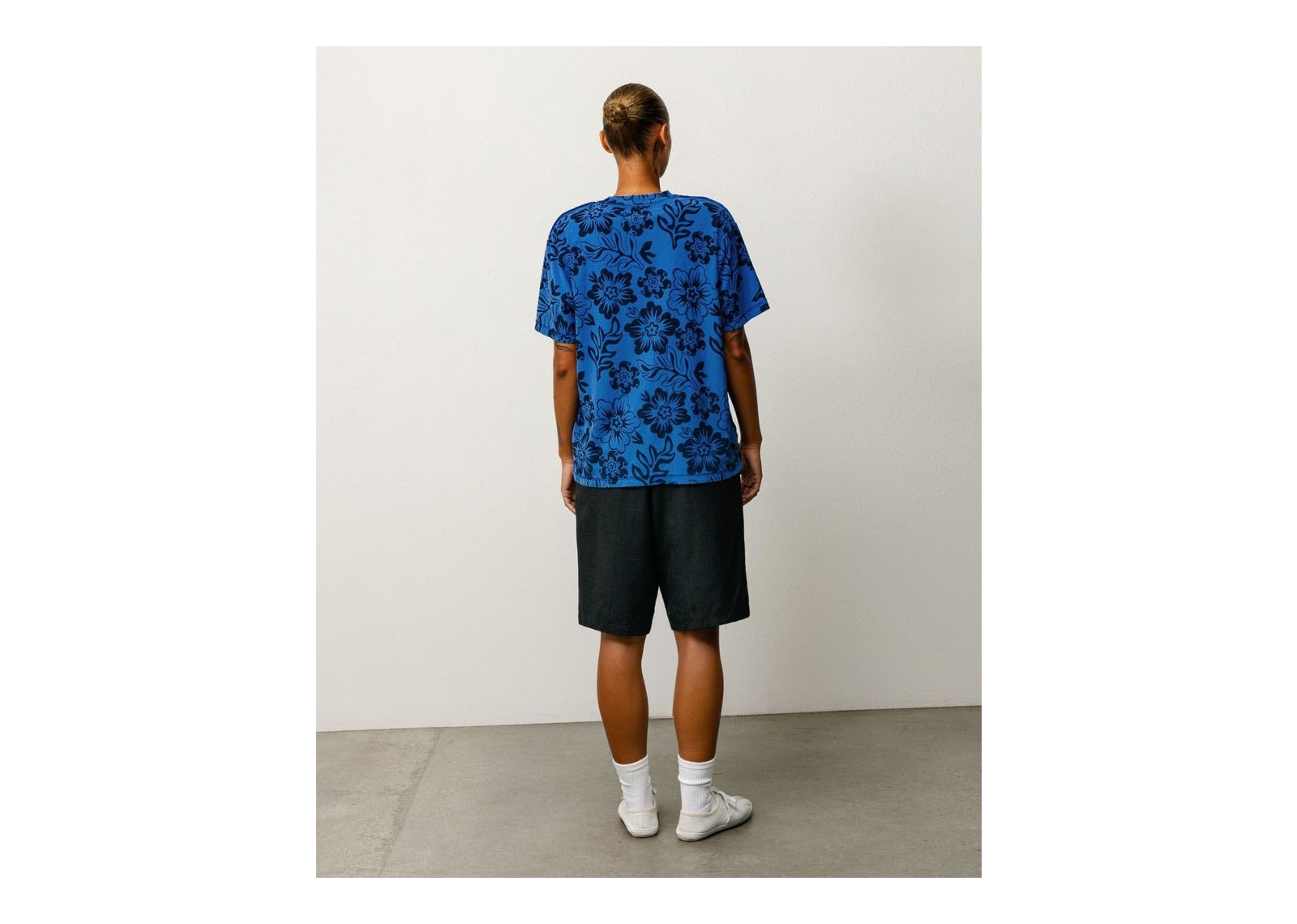 Stussy Lazy Floral Tee Sport Blue - görsel 6