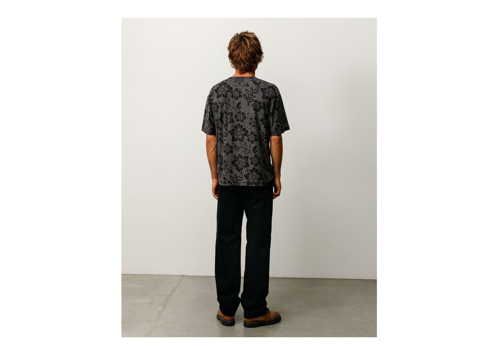 Stussy Lazy Floral Tee Vintage Black - görsel 5
