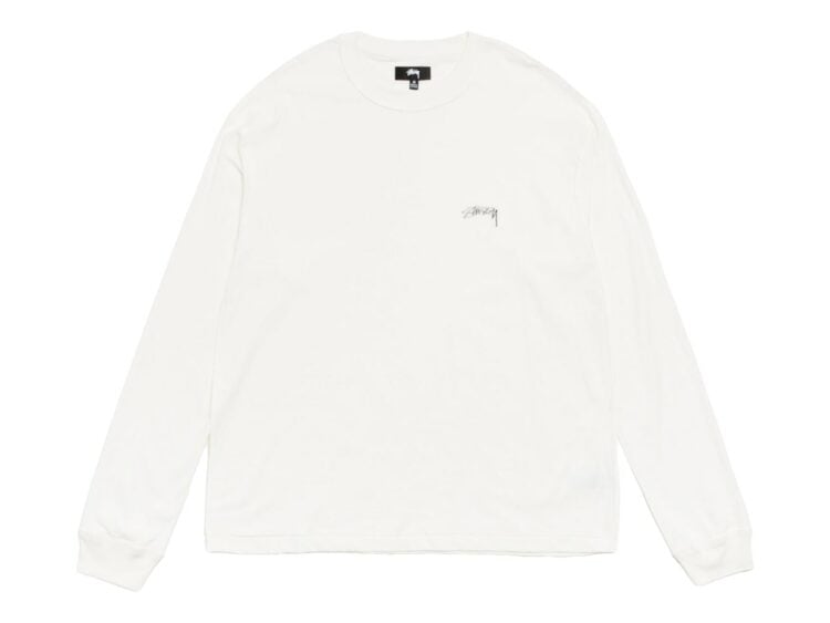 Stussy Lazy LS Tee White
