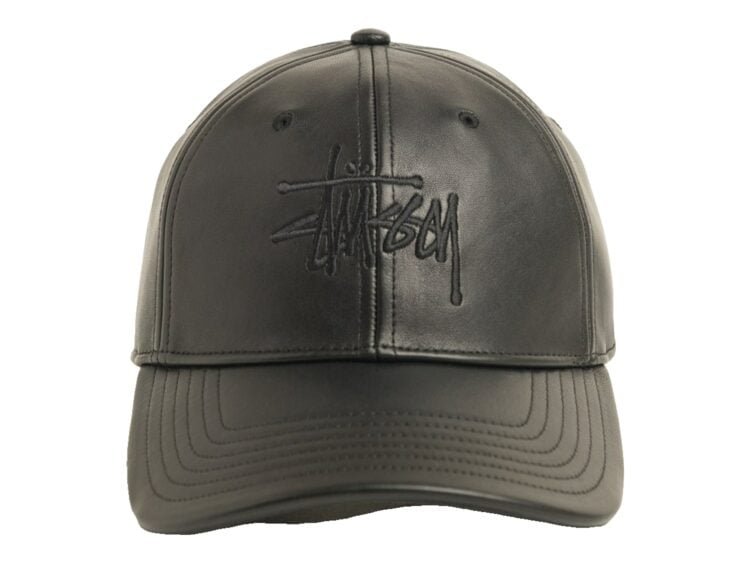 Stussy Leather Basic Stussy Cap Black